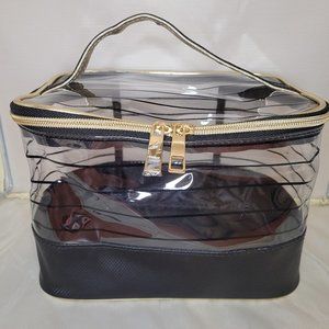 NWOT- Clear and Black Makeup/ Toiletries Bag